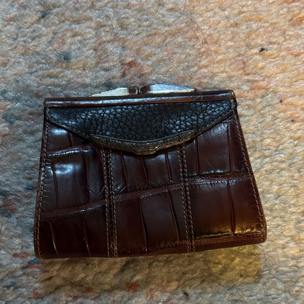 Brighton Dark Brown and Black Leather Wallet